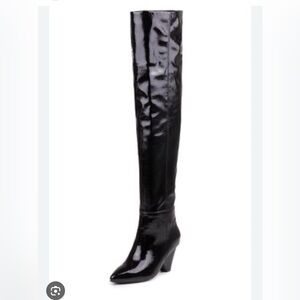 SOLD. Jeffrey Campbell Senita Black Over-the-Knee Boots NEW. Size 7.5